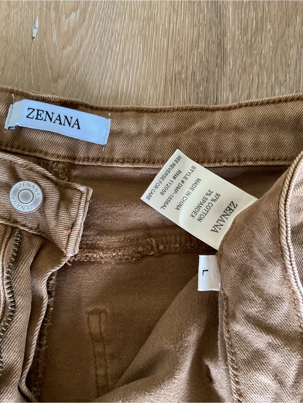 ZENANA Tan High-Rise Jeans — Classic Neutral Fit